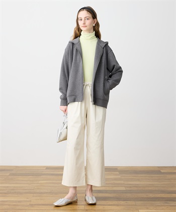 LE SOUK HOLIDAY ストレッチタックワイドパンツ【ウエストゴム・サスティナブル素材】_subthumb_23