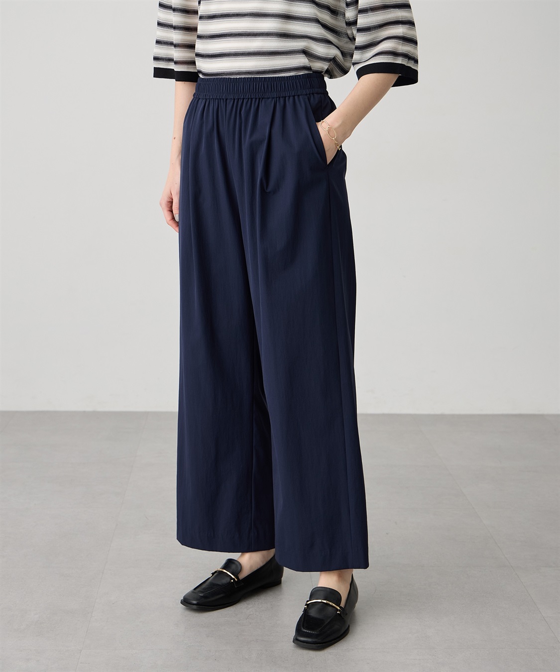 LE SOUK HOLIDAY ストレッチストレートパンツ【接触冷感・ウエストゴム】_sub_3