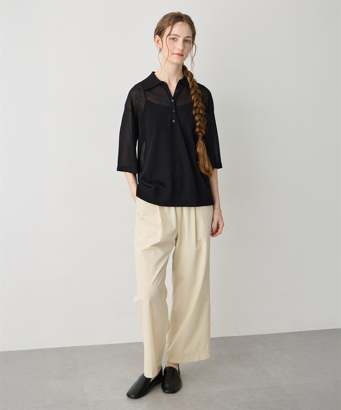 LE SOUK HOLIDAY ストレッチストレートパンツ【接触冷感・ウエストゴム】_sub_19