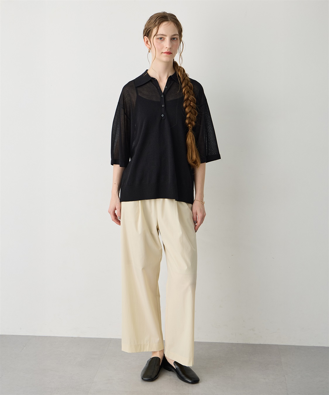 LE SOUK HOLIDAY ストレッチストレートパンツ【接触冷感・ウエストゴム】_sub_20