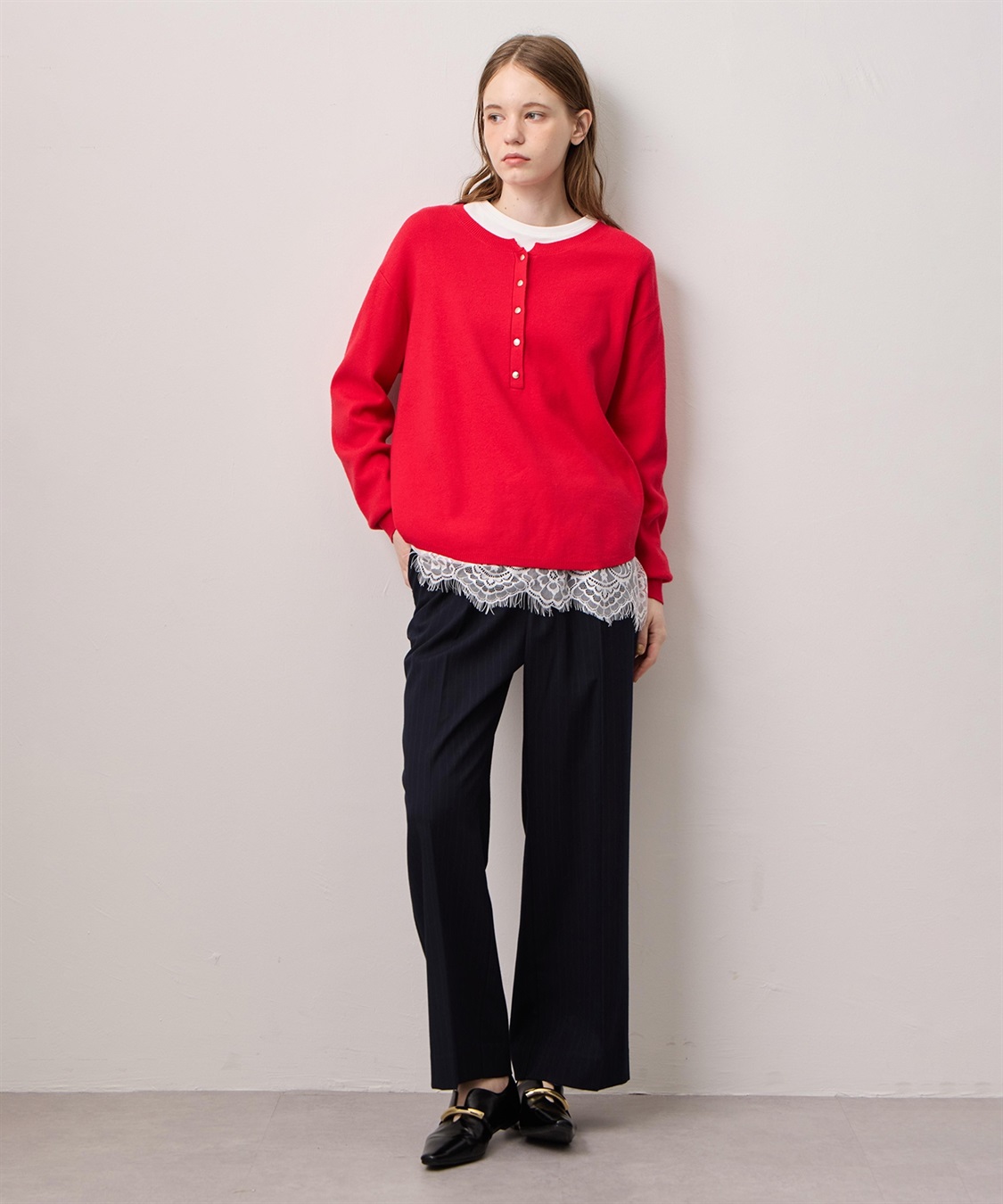 LE SOUK HOLIDAY ストレッチタックワイドパンツ【ウエストゴム】_sub_15