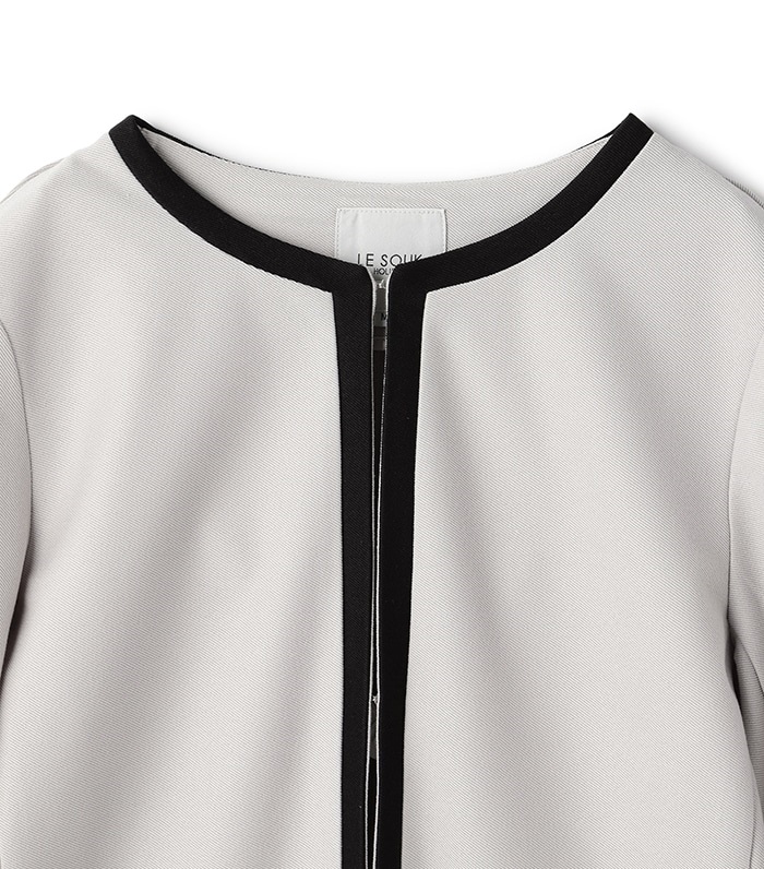 LE SOUK HOLIDAY ツイルノーカラージャケット_sub_7