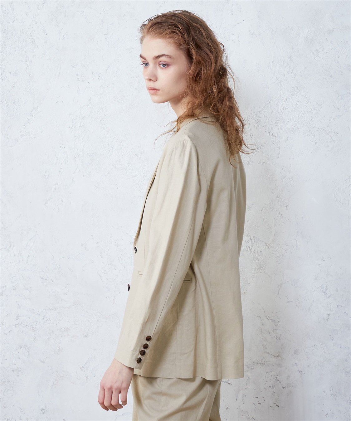 リネンブレンドストレッチジャケット LE SOUK HOLIDAY｜クロスプラス