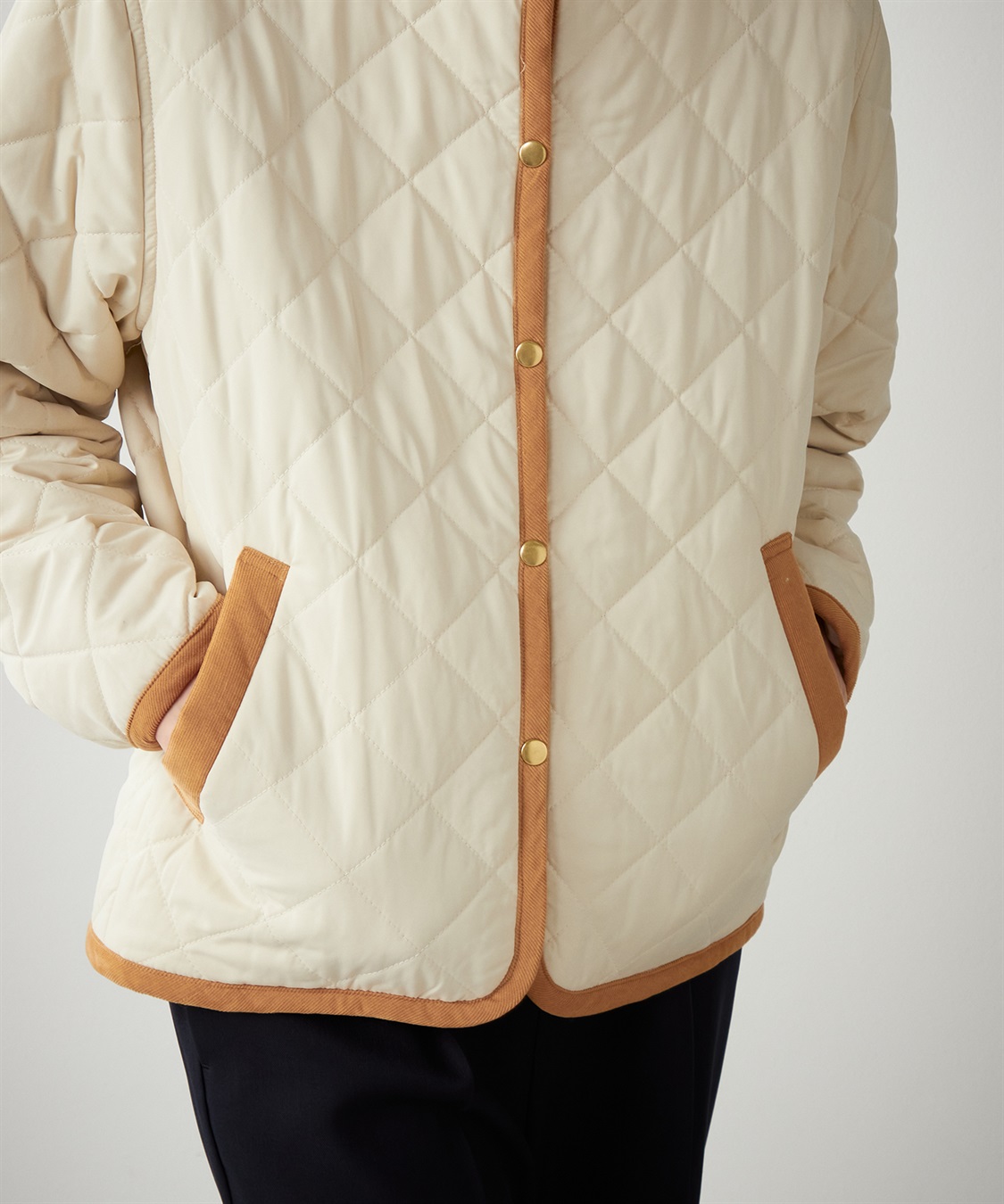 LE SOUK HOLIDAY ノーカラーキルトジャケット_sub_9