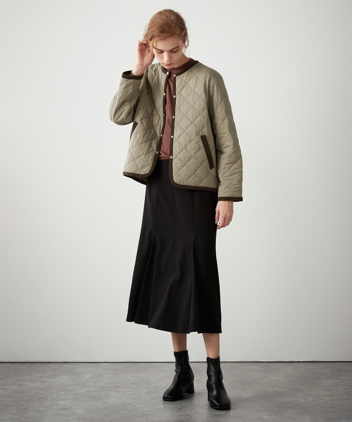 LE SOUK HOLIDAY ノーカラーキルトジャケット_sub_14