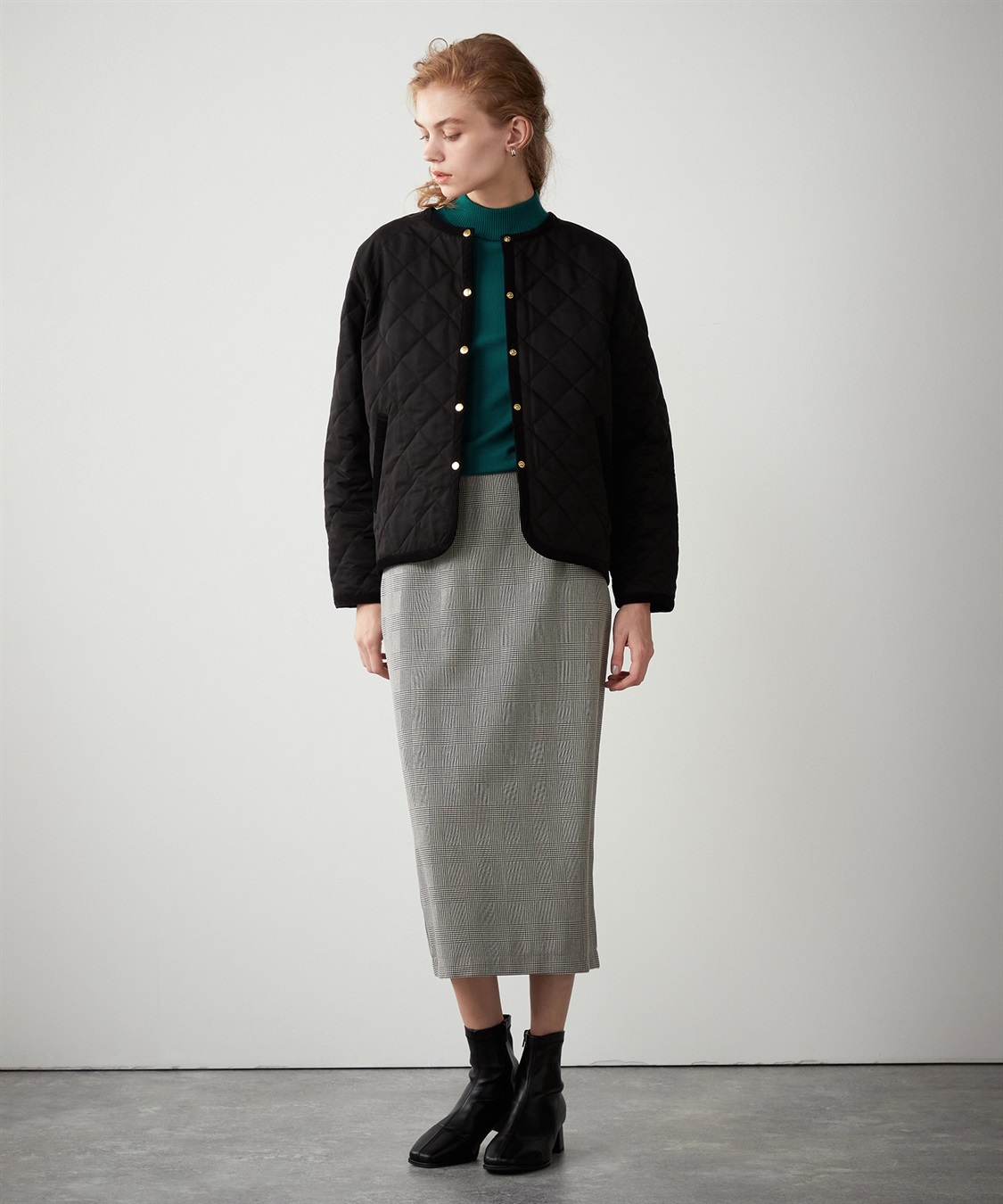 LE SOUK HOLIDAY ノーカラーキルトジャケット_sub_18