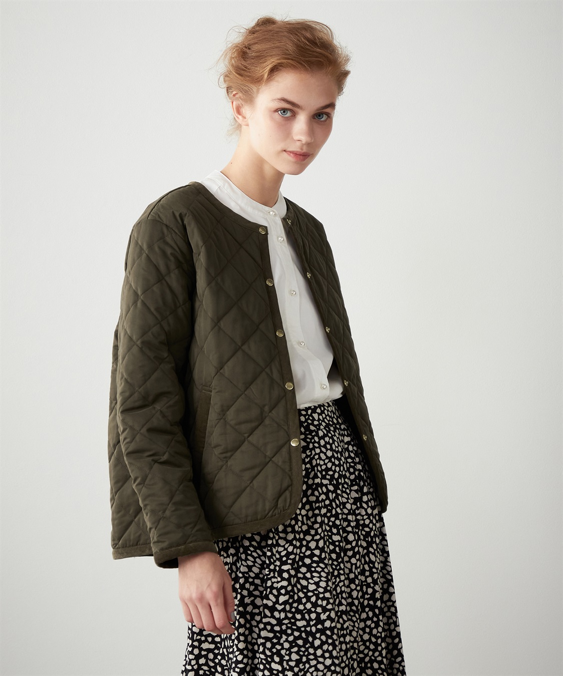 LE SOUK HOLIDAY ノーカラーキルトジャケット_sub_19