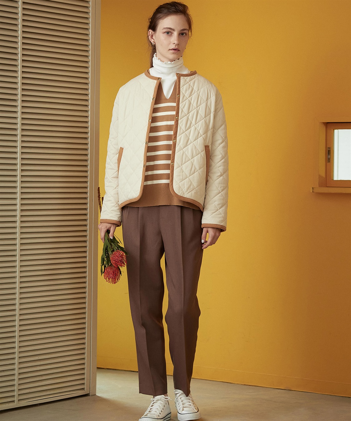 LE SOUK HOLIDAY ノーカラーキルトジャケット_sub_22