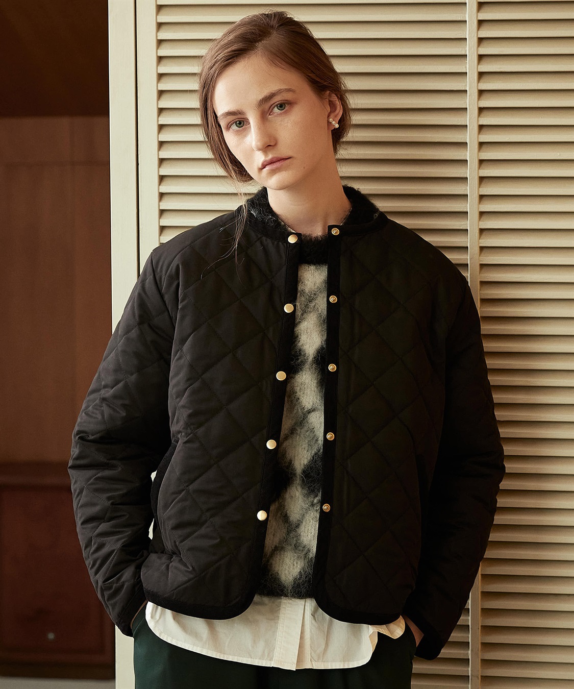 LE SOUK HOLIDAY ノーカラーキルトジャケット_sub_23