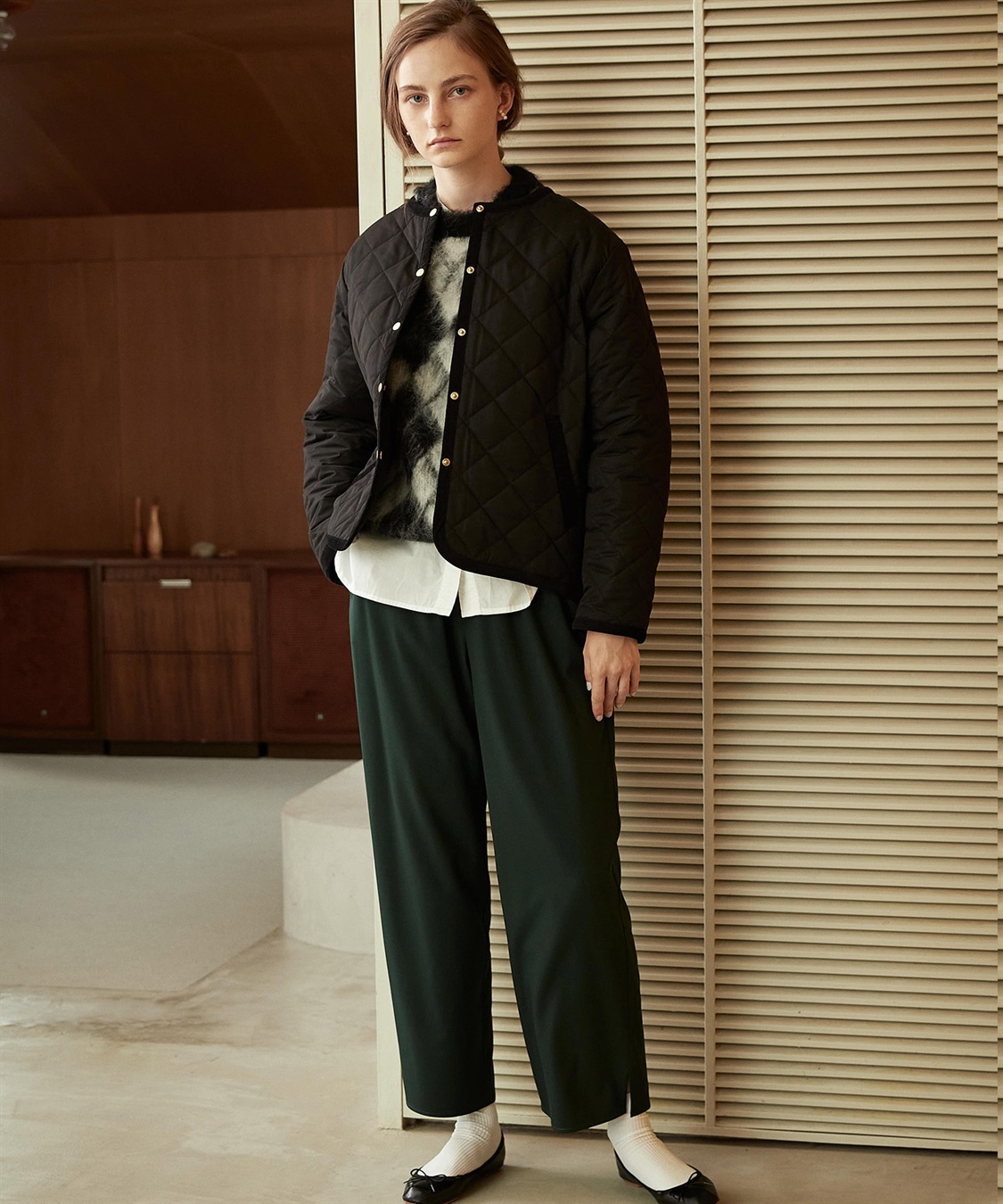 LE SOUK HOLIDAY ノーカラーキルトジャケット_sub_24