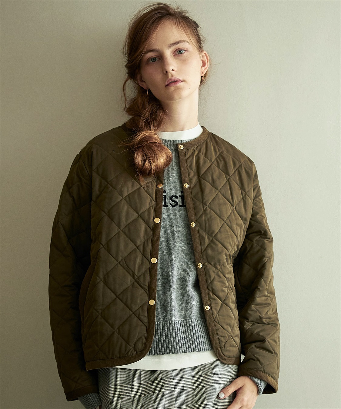 LE SOUK HOLIDAY ノーカラーキルトジャケット_sub_25