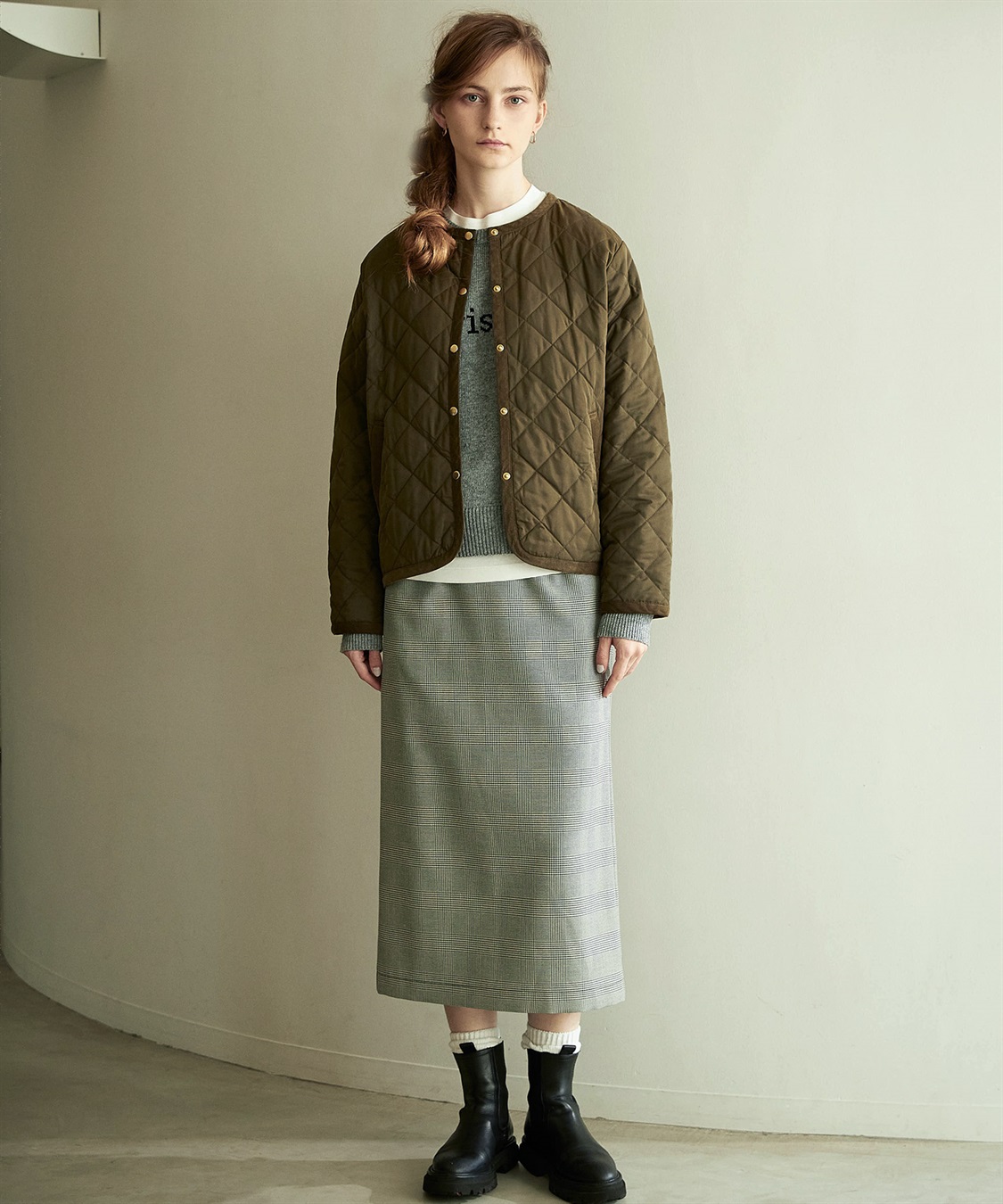 LE SOUK HOLIDAY ノーカラーキルトジャケット_sub_26