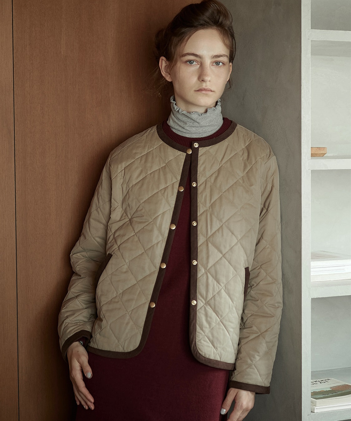 LE SOUK HOLIDAY ノーカラーキルトジャケット_sub_27