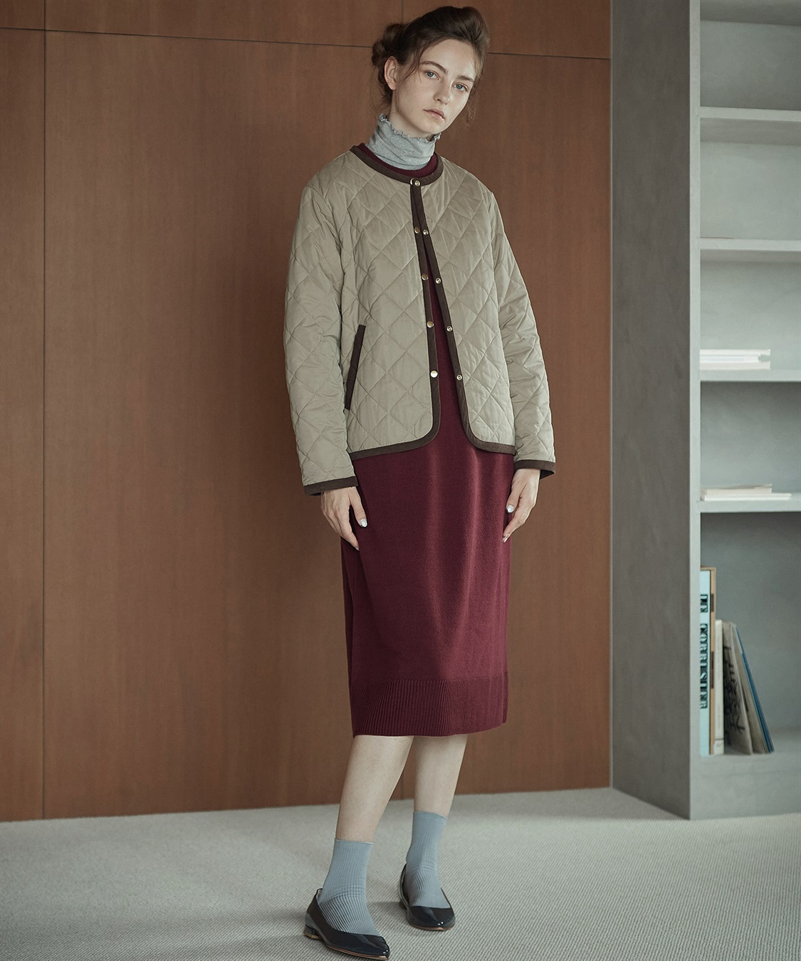 LE SOUK HOLIDAY ノーカラーキルトジャケット_sub_28