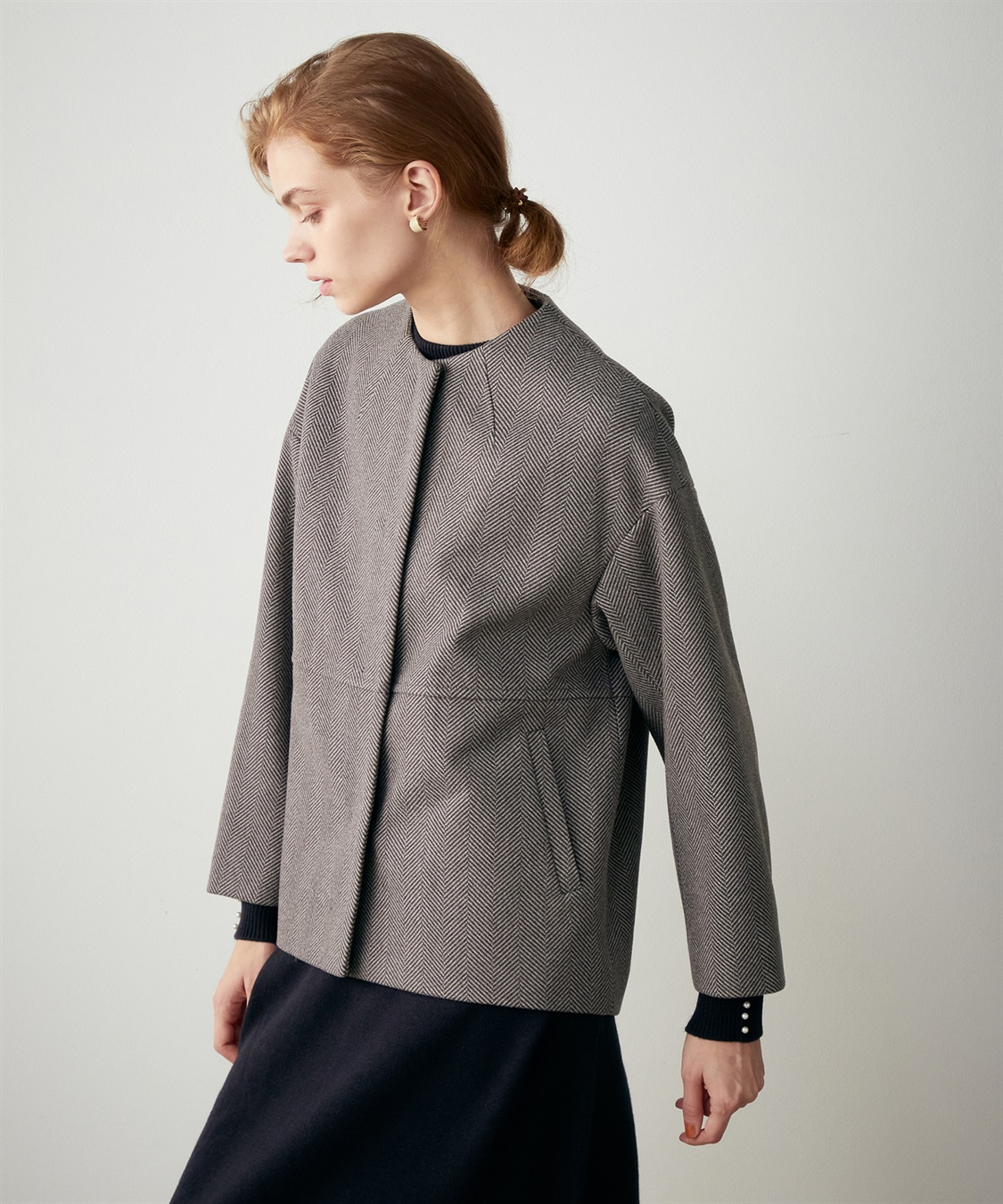 LE SOUK HOLIDAY ノーカラーショートコート_sub_18