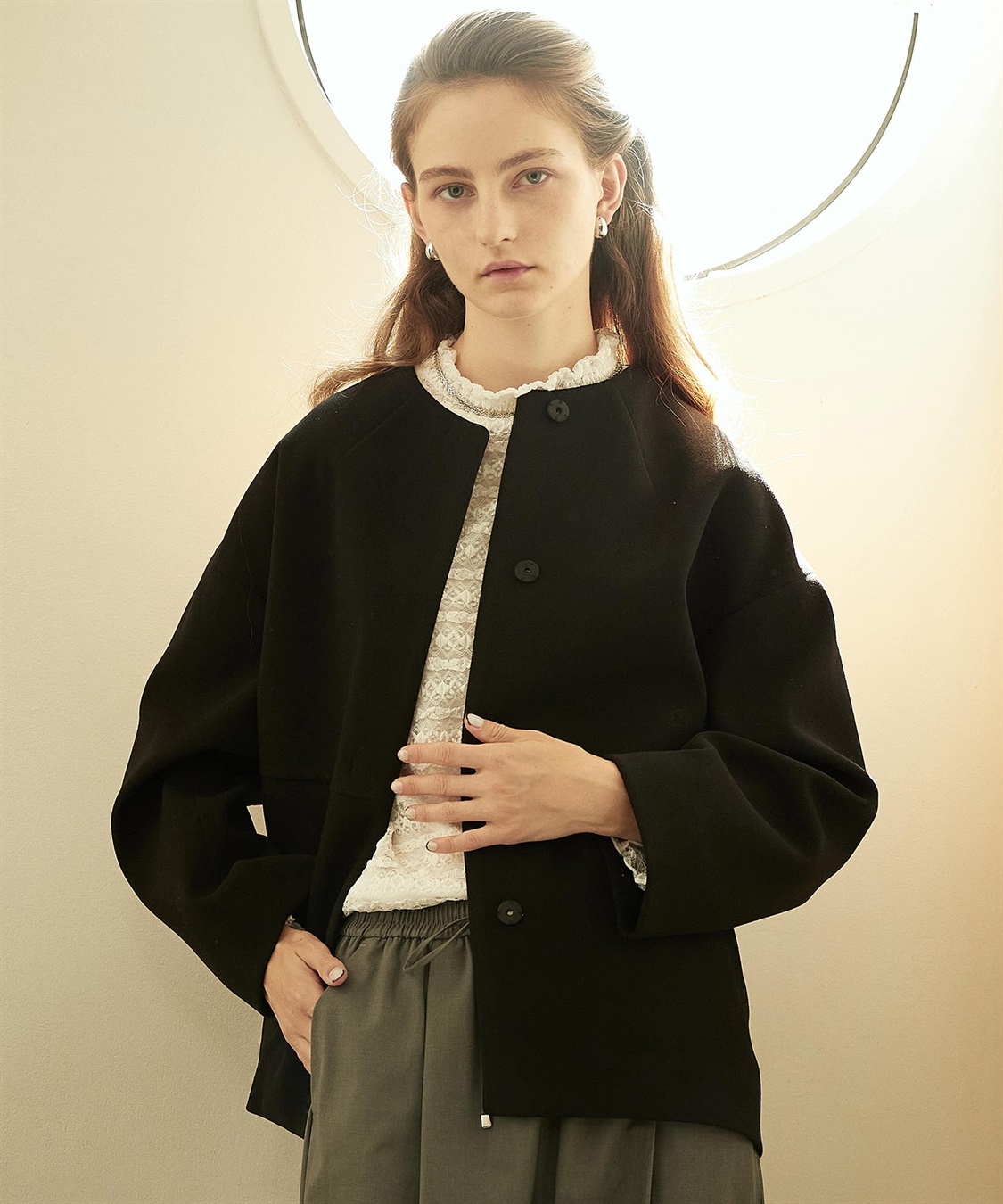 LE SOUK HOLIDAY ノーカラーショートコート_sub_22