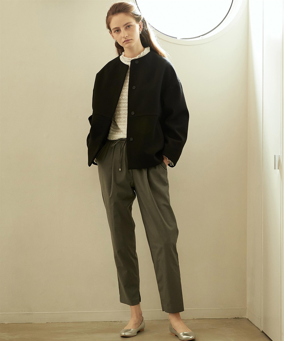 LE SOUK HOLIDAY ノーカラーショートコート_sub_23