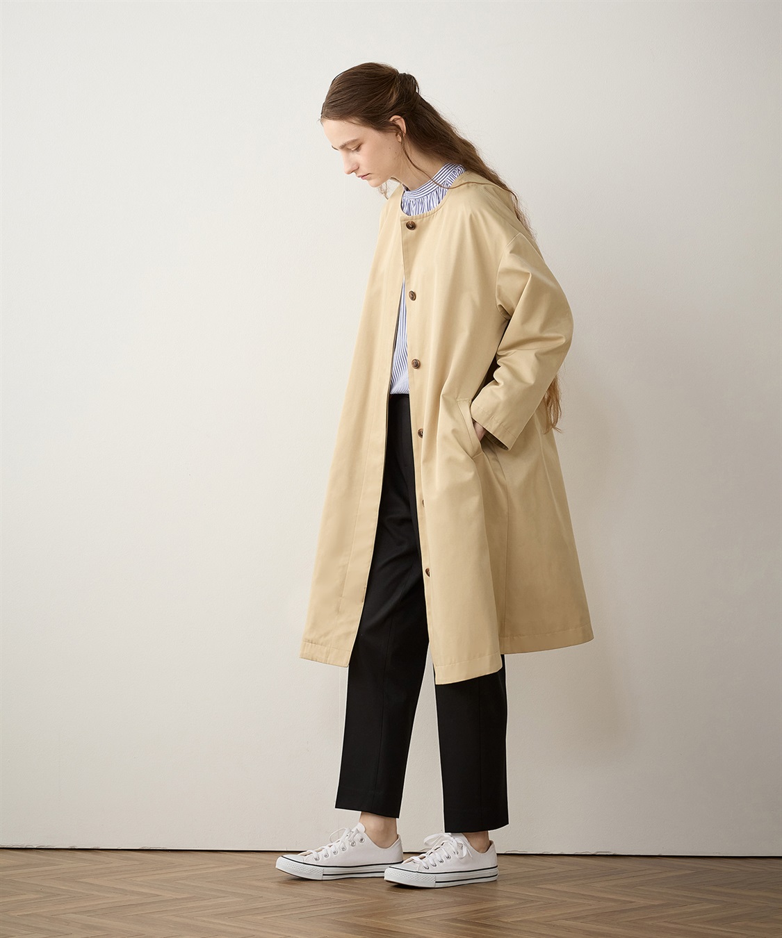 ノーカラーコート LE SOUK HOLIDAY｜クロスプラス公式通販サイト