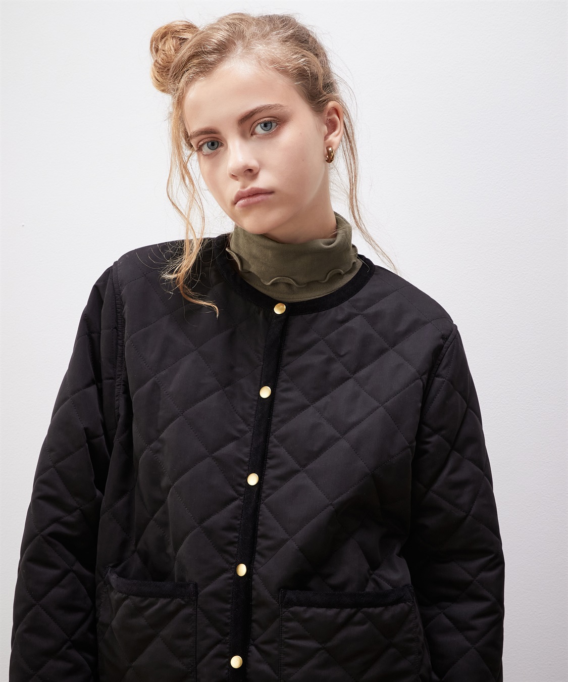 LE SOUK HOLIDAY ノーカラーキルトジャケット_sub_10