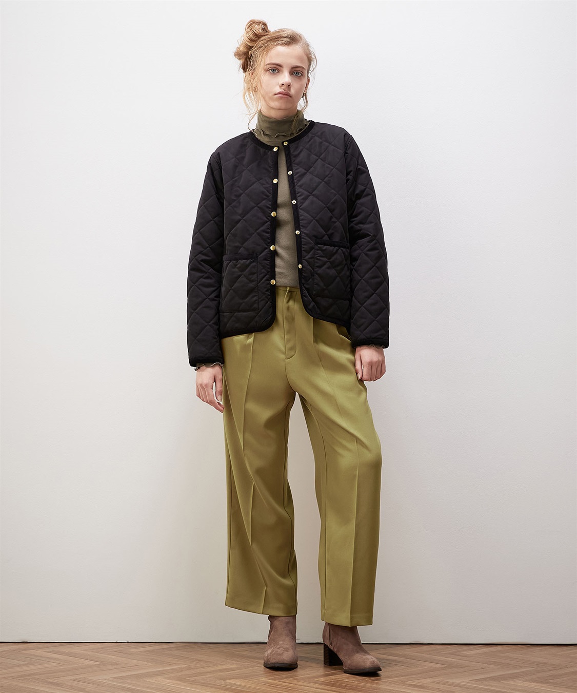 LE SOUK HOLIDAY ノーカラーキルトジャケット_sub_11