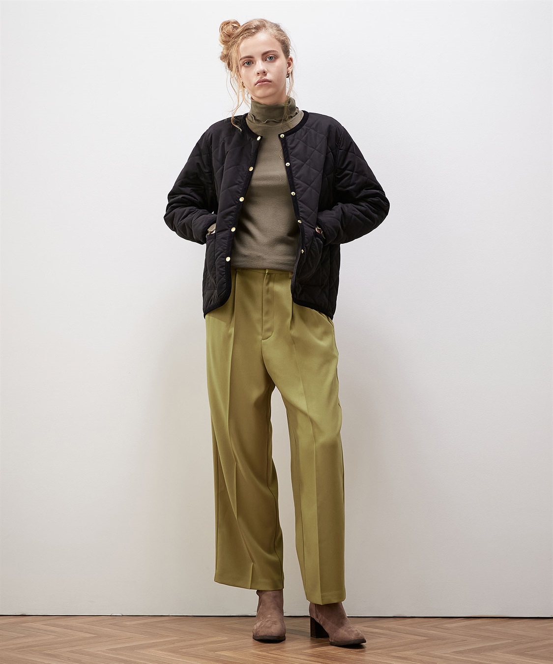 LE SOUK HOLIDAY ノーカラーキルトジャケット_sub_12