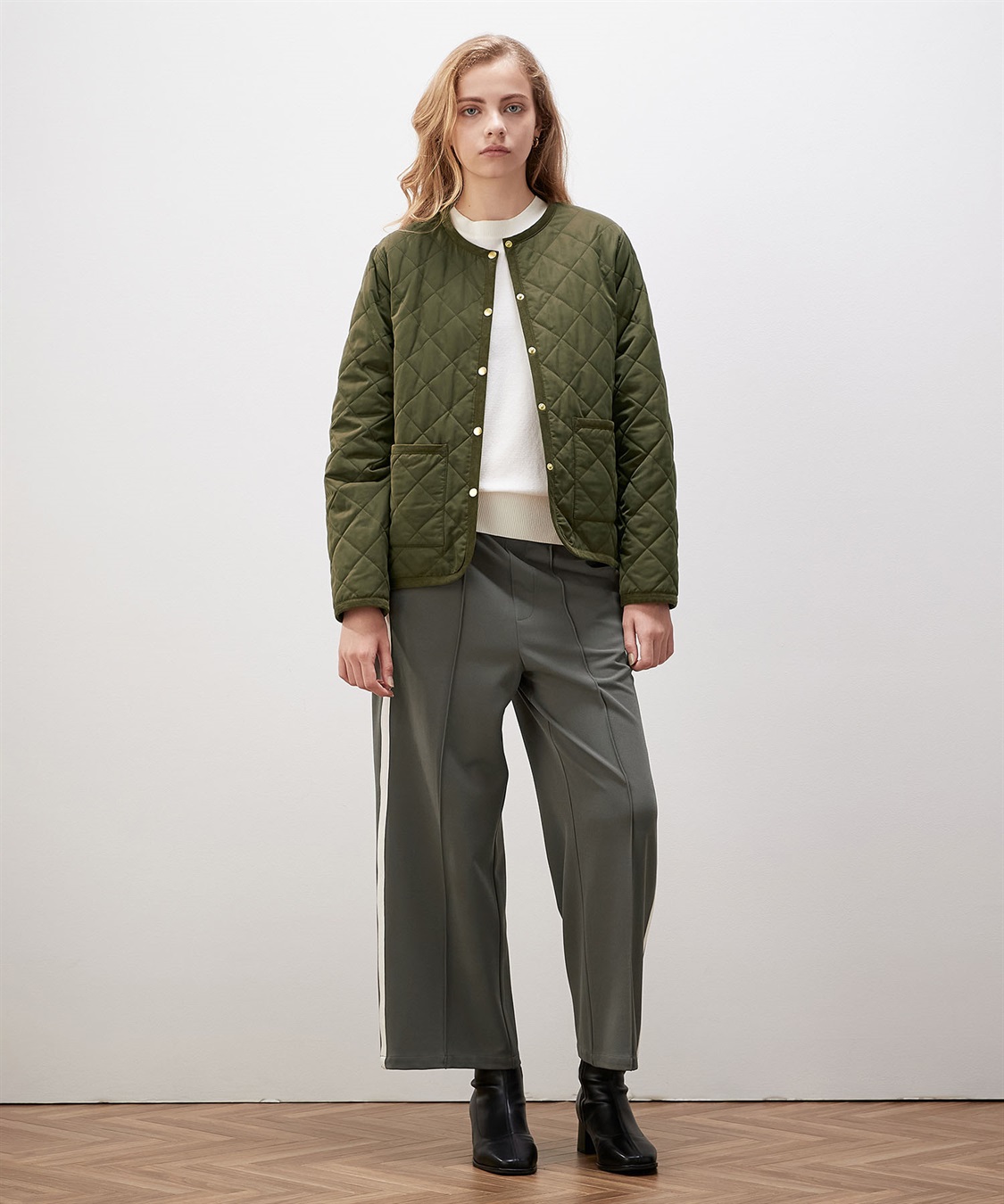 LE SOUK HOLIDAY ノーカラーキルトジャケット_sub_17