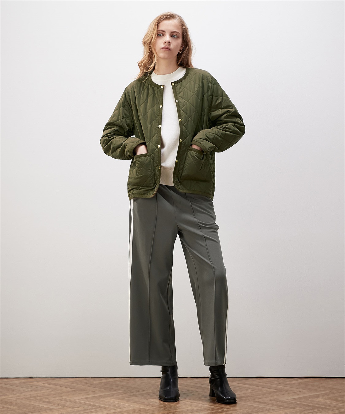 LE SOUK HOLIDAY ノーカラーキルトジャケット_sub_18