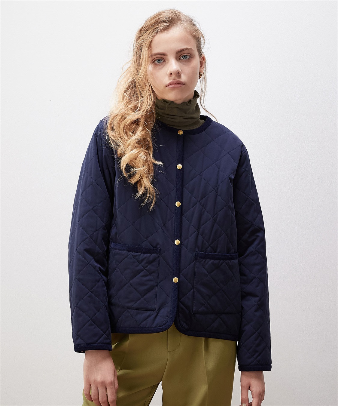 LE SOUK HOLIDAY ノーカラーキルトジャケット_sub_20