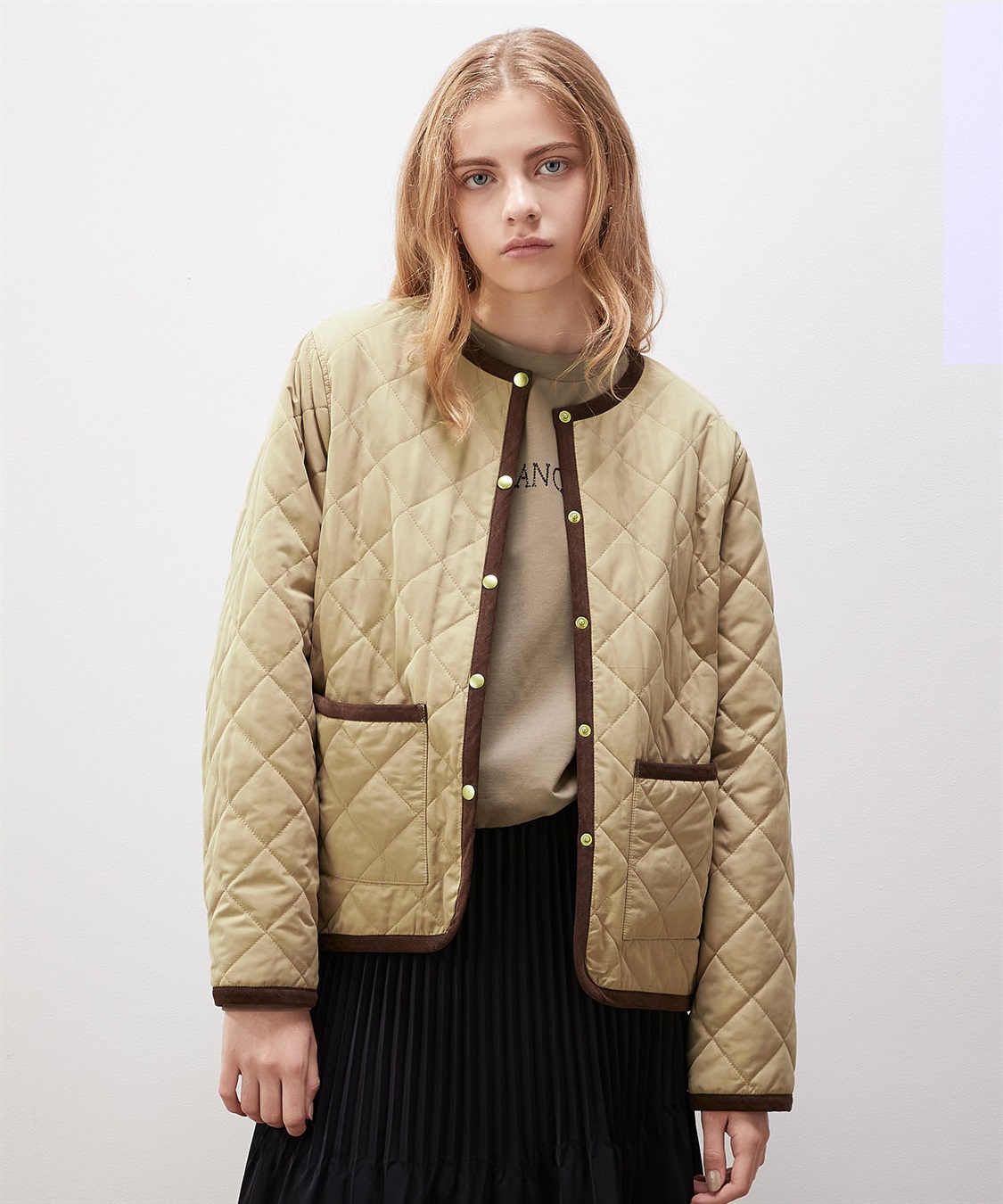 LE SOUK HOLIDAY ノーカラーキルトジャケット_sub_25