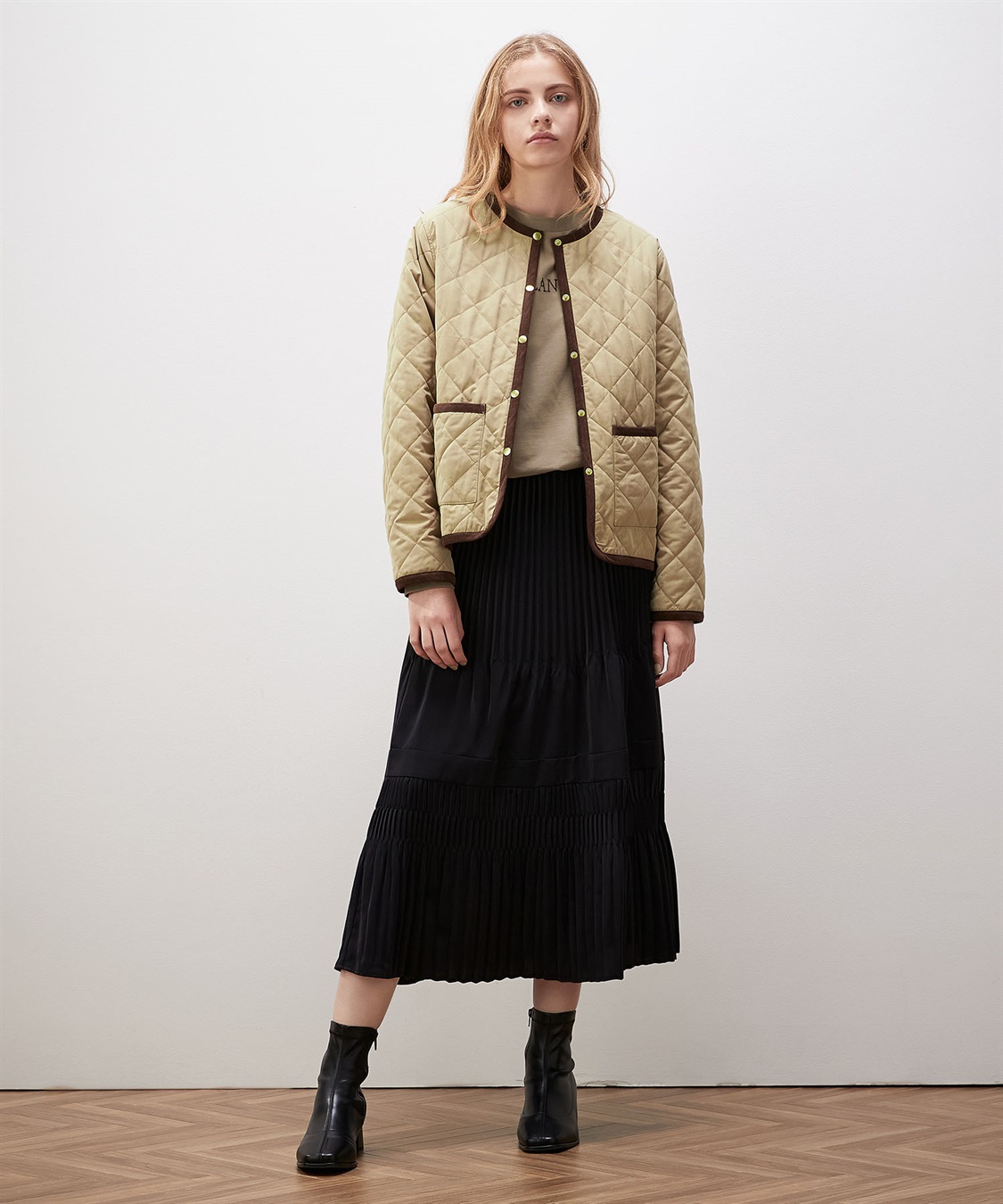 LE SOUK HOLIDAY ノーカラーキルトジャケット_sub_28