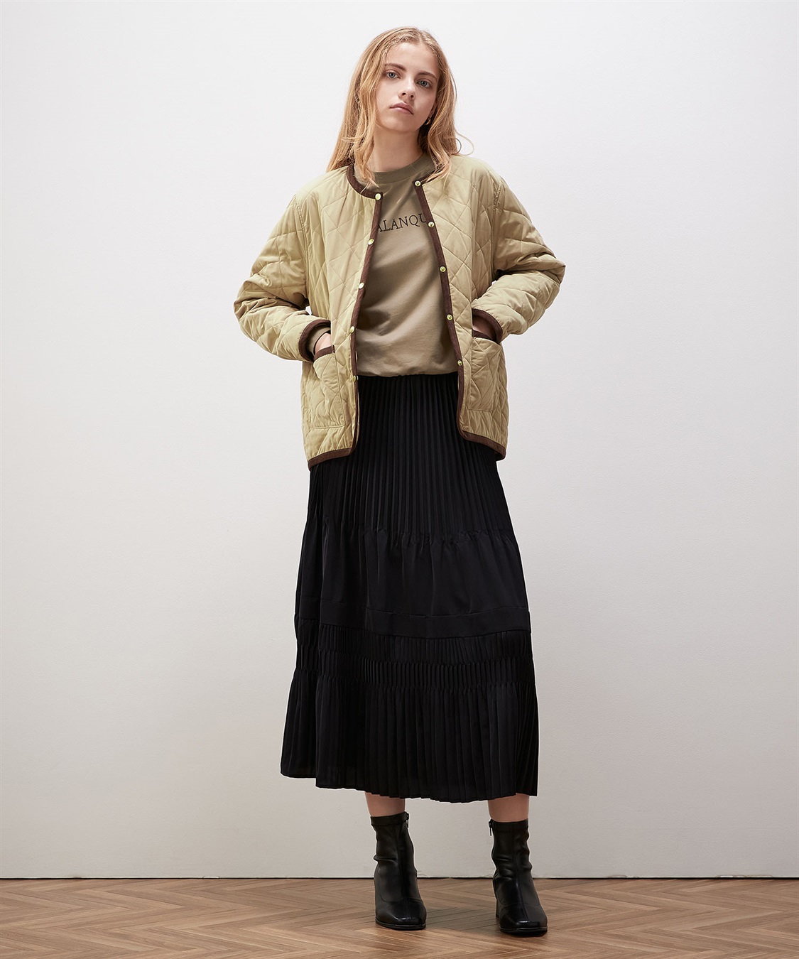 LE SOUK HOLIDAY ノーカラーキルトジャケット_sub_29