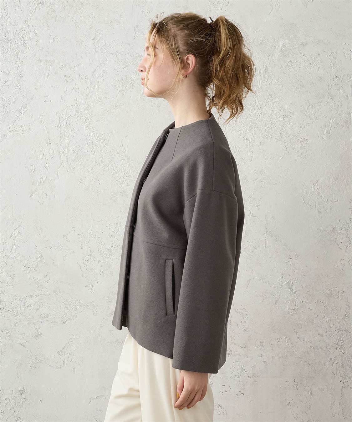 LE SOUK HOLIDAY ノーカラーショートコート_sub_9