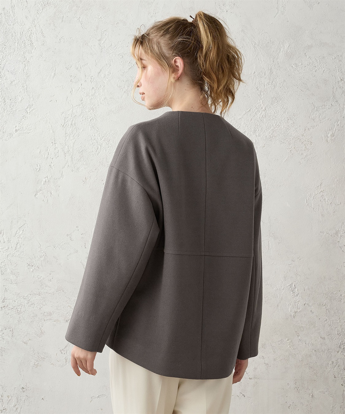 LE SOUK HOLIDAY ノーカラーショートコート_sub_11