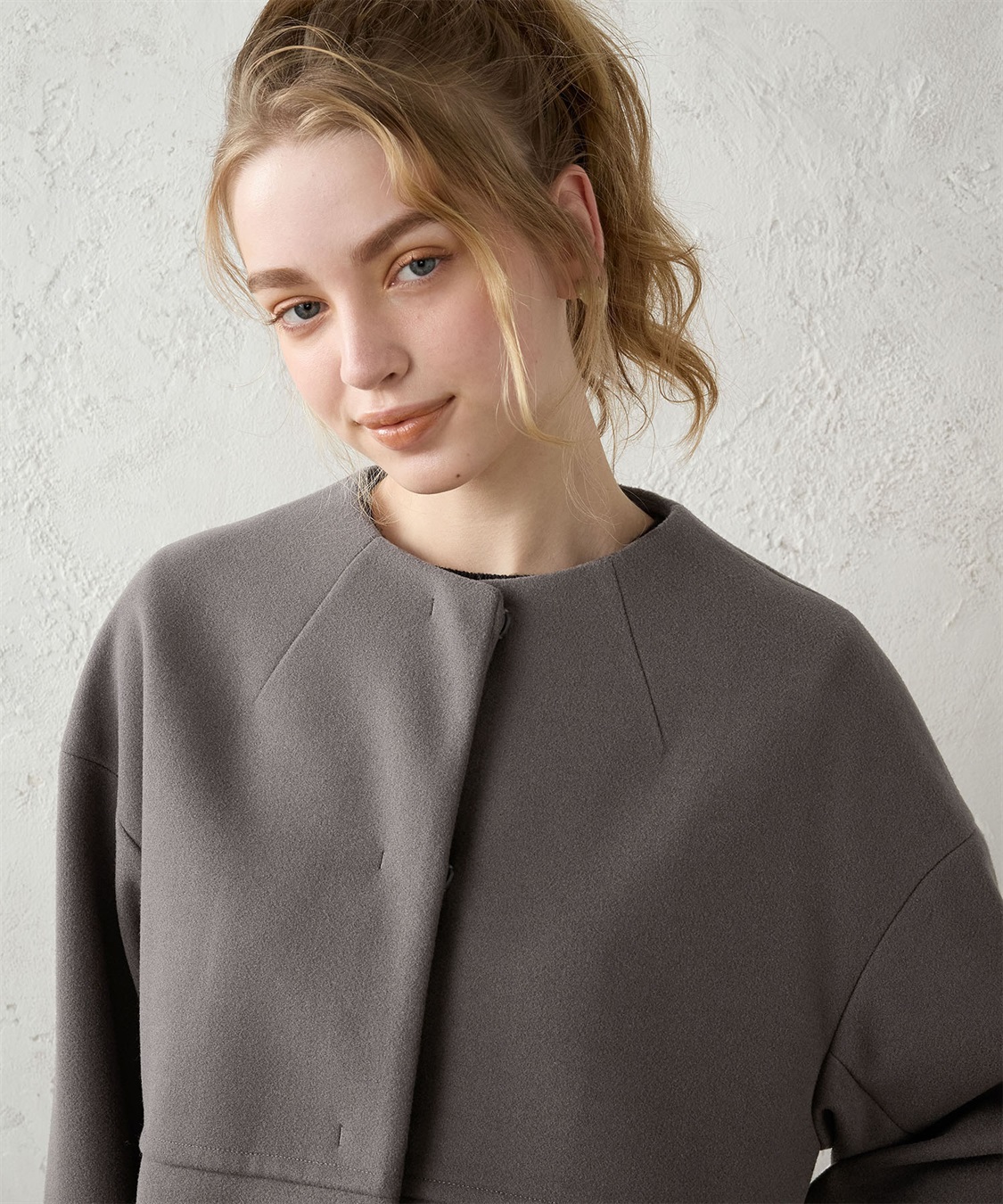 LE SOUK HOLIDAY ノーカラーショートコート_sub_12