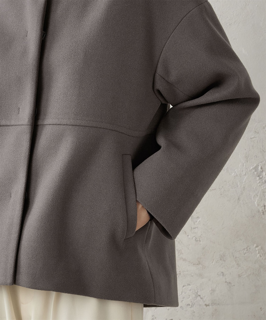 LE SOUK HOLIDAY ノーカラーショートコート_sub_13