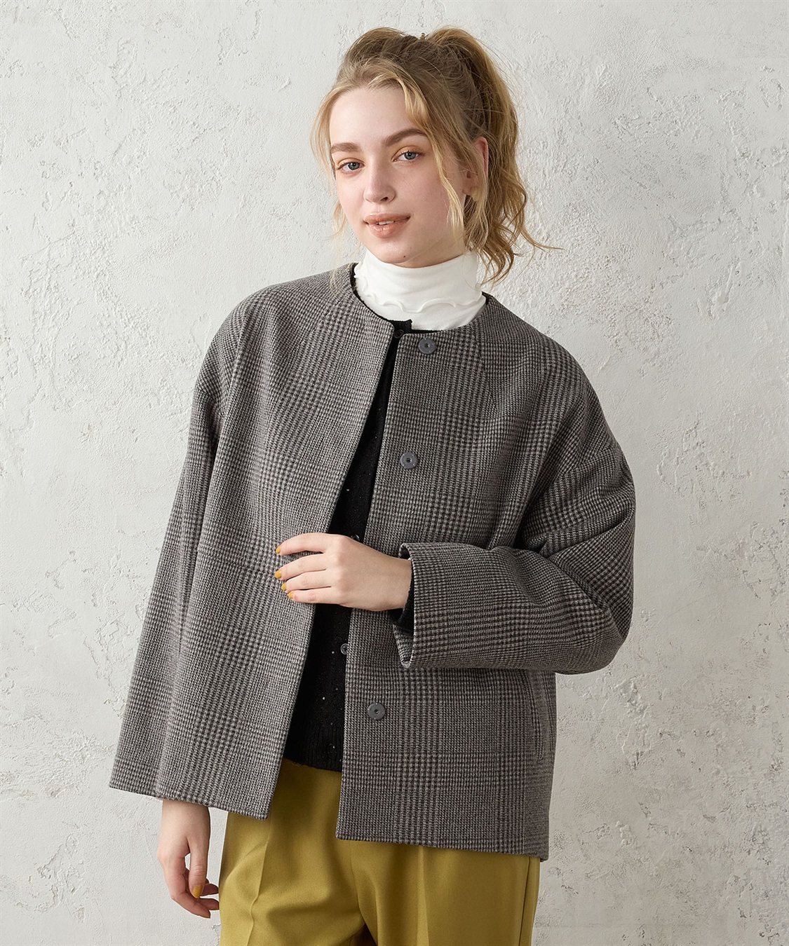 LE SOUK HOLIDAY ノーカラーショートコート_sub_16