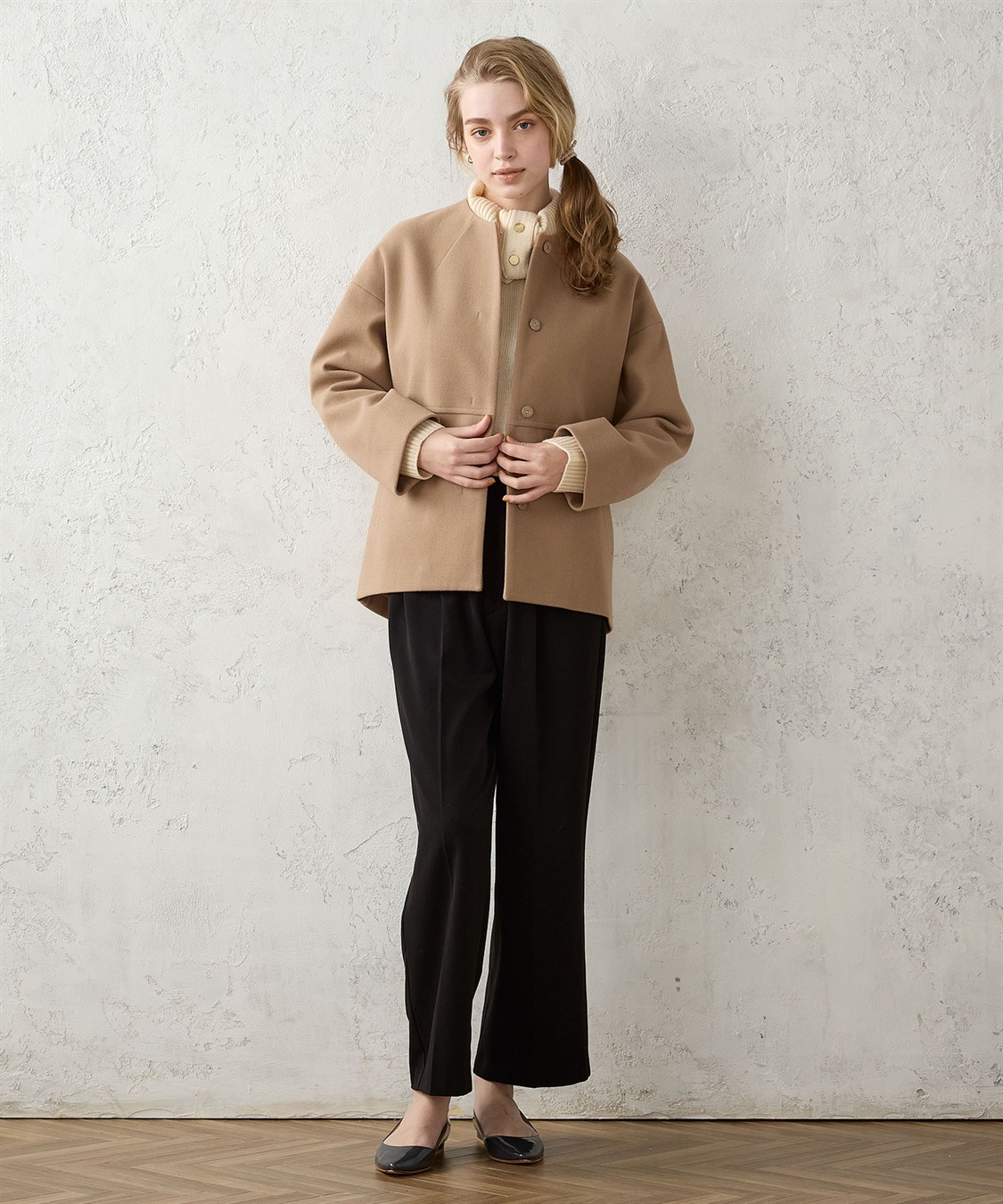 LE SOUK HOLIDAY ノーカラーショートコート_sub_24