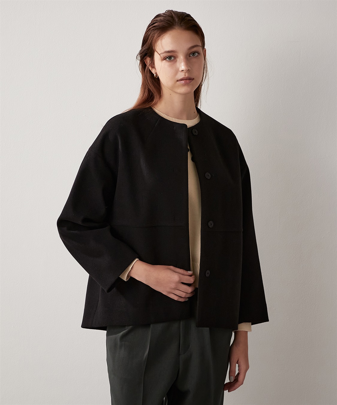 LE SOUK HOLIDAY ノーカラーショートコート_sub_27