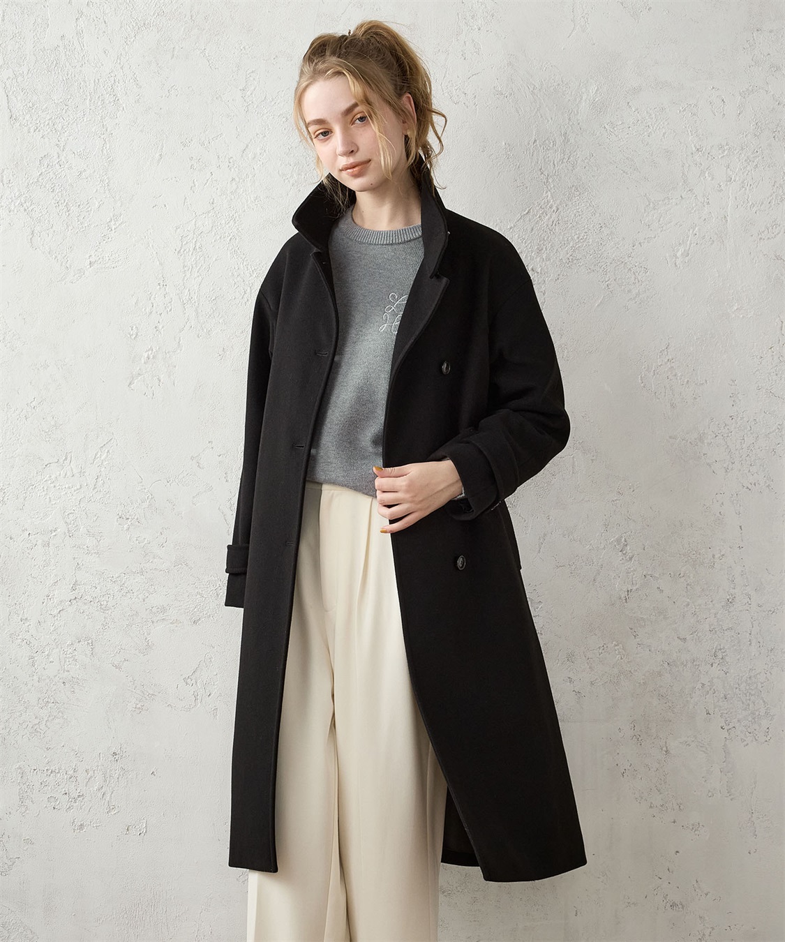 LE SOUK HOLIDAY スタンドカラーロングコート_sub_19
