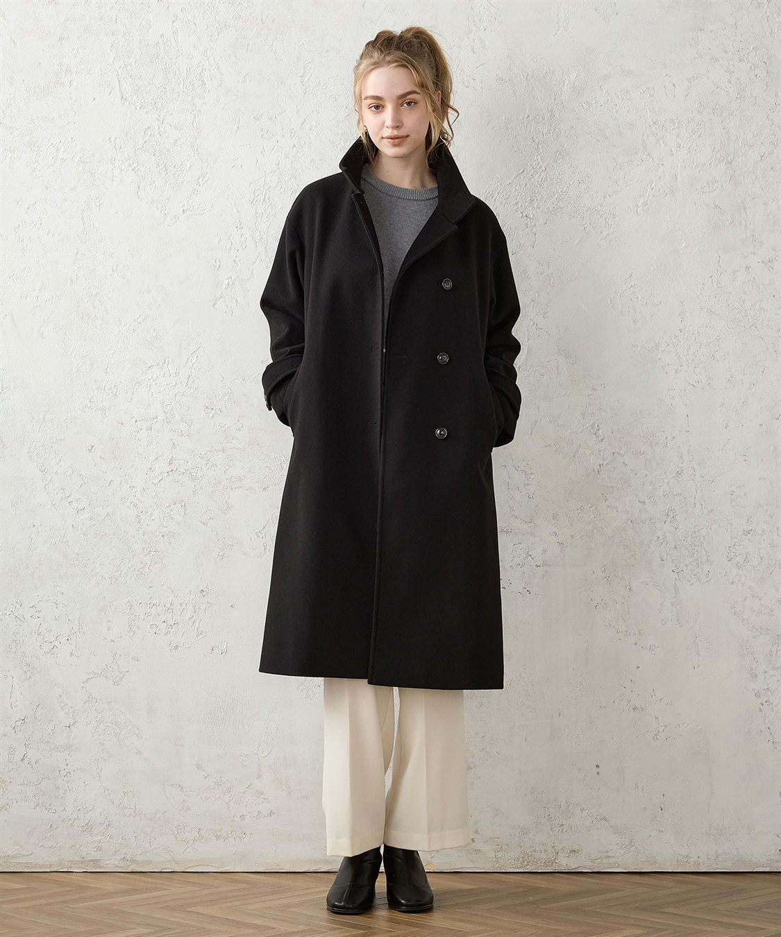 LE SOUK HOLIDAY スタンドカラーロングコート_sub_21