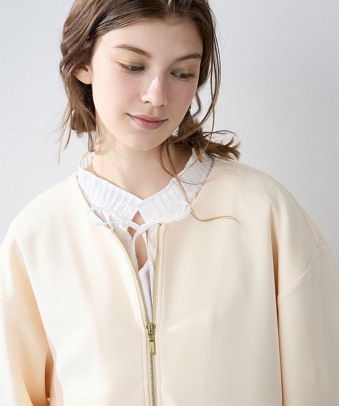 LE SOUK HOLIDAY ノーカラージップブルゾン_sub_6