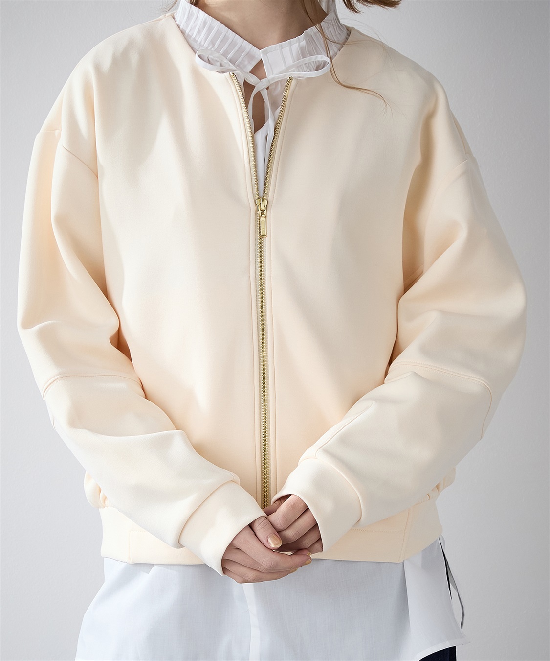 LE SOUK HOLIDAY ノーカラージップブルゾン_sub_7