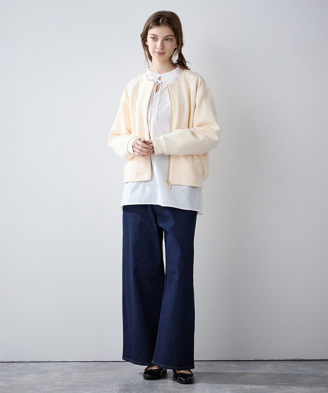 LE SOUK HOLIDAY ノーカラージップブルゾン_sub_10