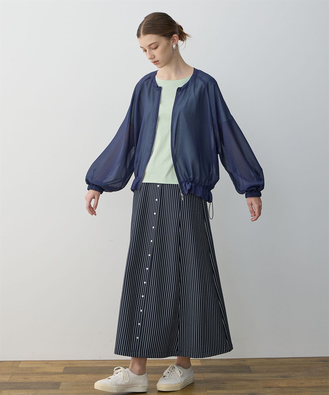 LE SOUK HOLIDAY シアーストライプブルゾン_sub_3