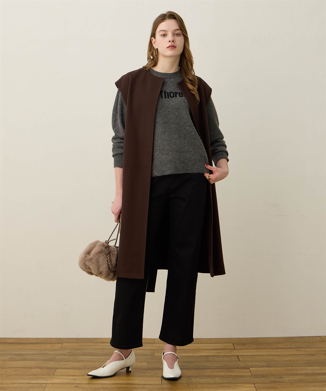 LE SOUK HOLIDAY フェイクウールジレ_sub_8