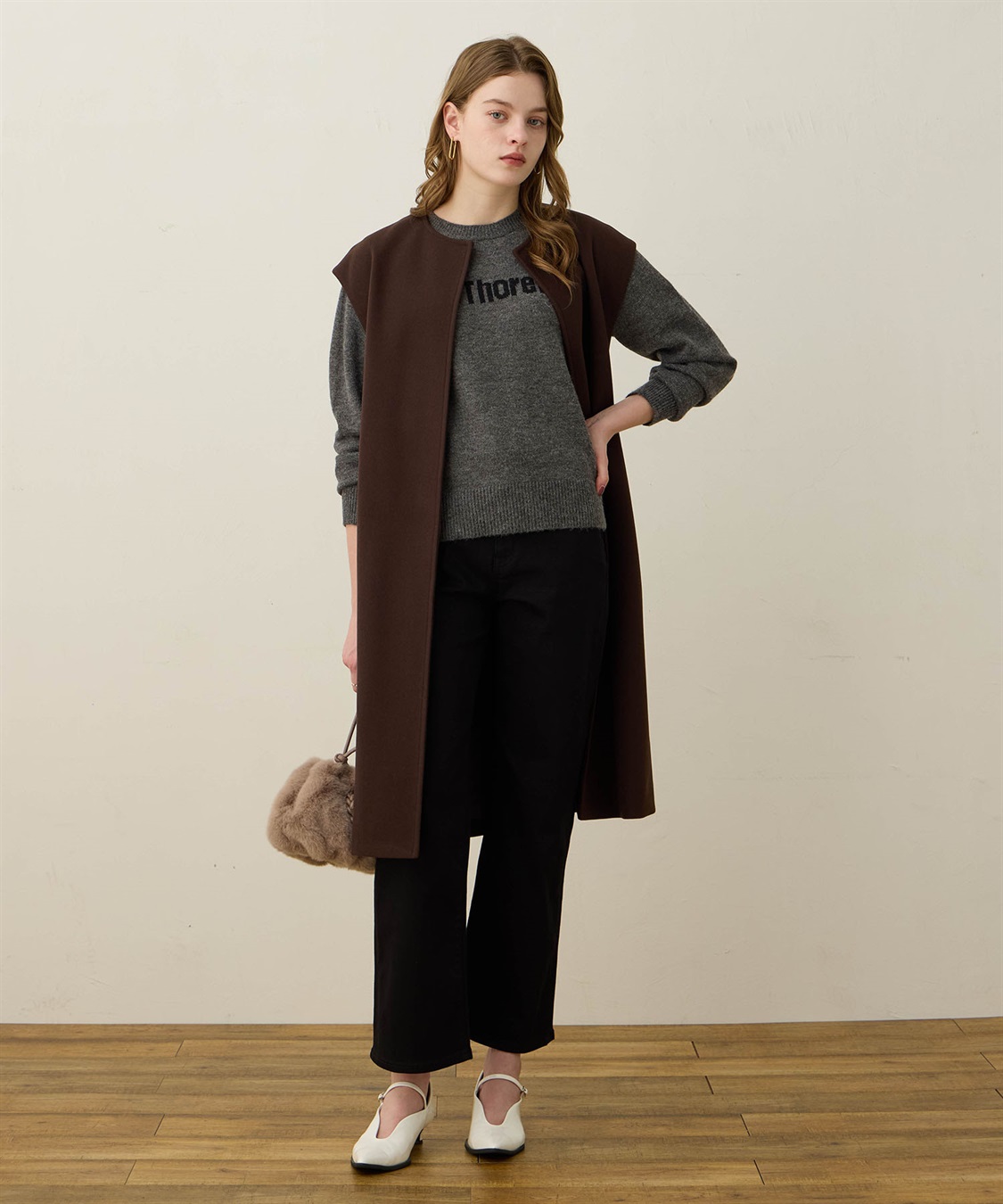 LE SOUK HOLIDAY フェイクウールジレ_sub_9