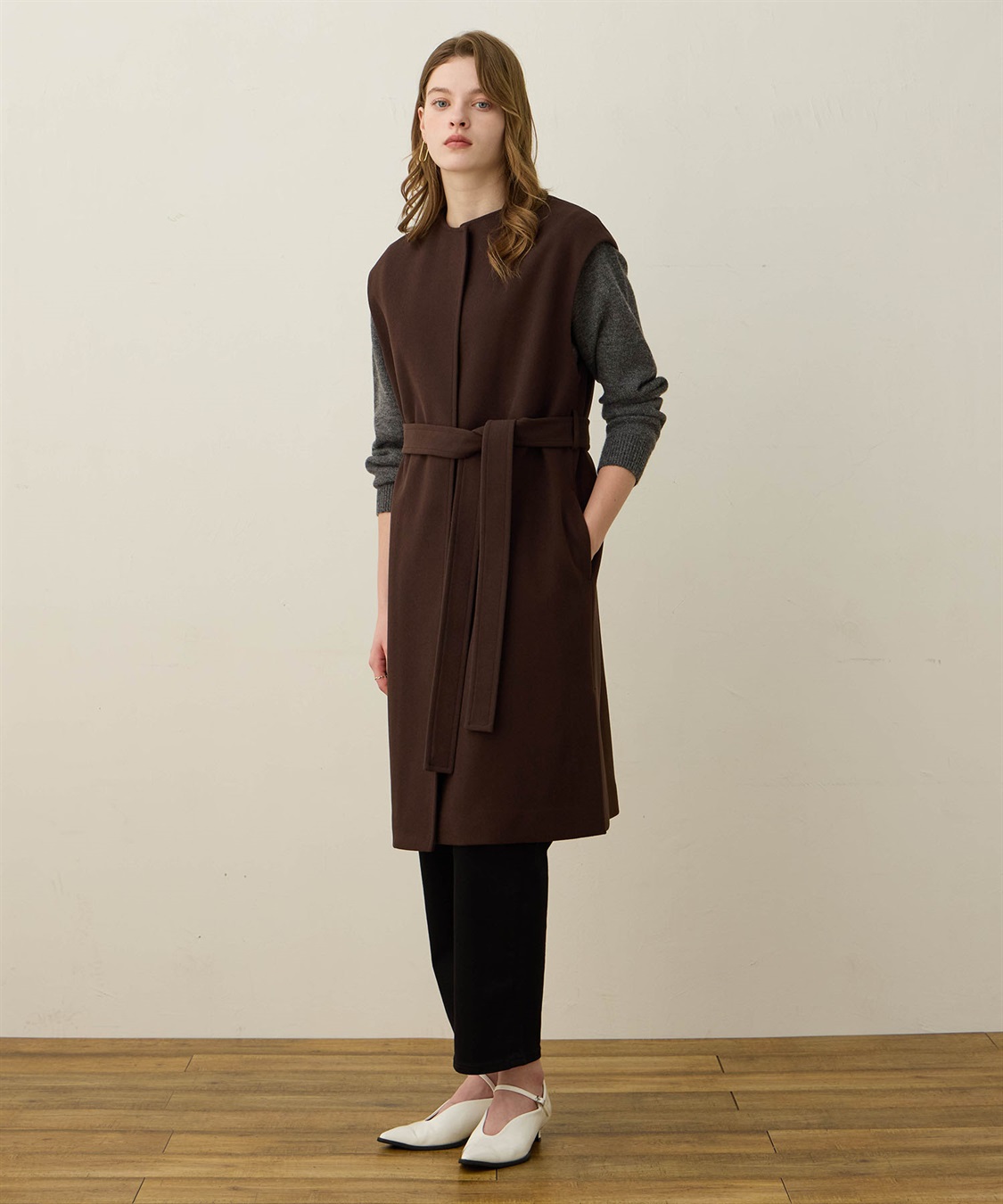 LE SOUK HOLIDAY フェイクウールジレ_sub_10