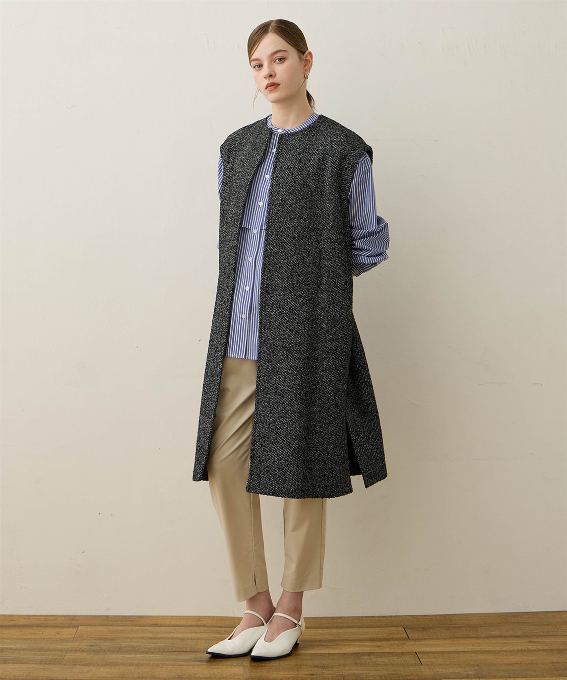 LE SOUK HOLIDAY フェイクウールジレ_sub_13