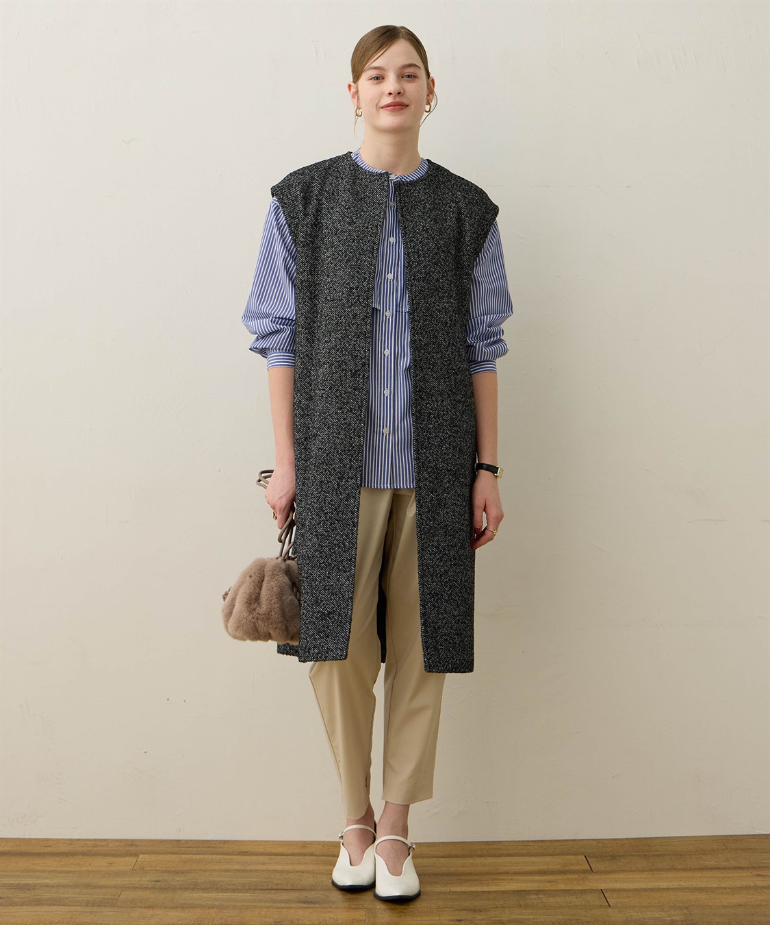 LE SOUK HOLIDAY フェイクウールジレ_sub_14