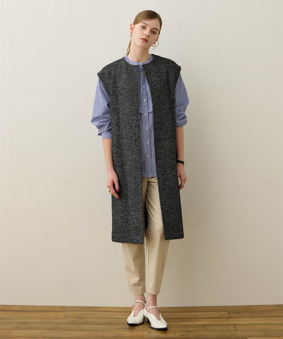 LE SOUK HOLIDAY フェイクウールジレ_sub_17